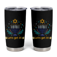 Funny Hanukkah Tumbler Cup Lets Get Lit Jewish Holiday Gift - Wonder Print Shop