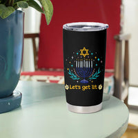 Funny Hanukkah Tumbler Cup Lets Get Lit Jewish Holiday Gift - Wonder Print Shop