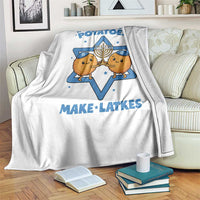 Funny Hanukkah Gift Throw Blanket If Life Gives You Potatoes Make Latkes - Wonder Print Shop