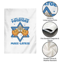 Funny Hanukkah Gift Garden Flag If Life Gives You Potatoes Make Latkes - Wonder Print Shop