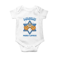 Funny Hanukkah Gift Baby Onesie If Life Gives You Potatoes Make Latkes - Wonder Print Shop