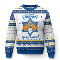 Funny Chanukkah Gift Hanukkah Ugly Sweater If Life Gives You Potatoes Make Latkes - Wonder Print Shop