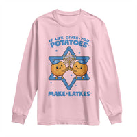 Funny Hanukkah Gift Long Sleeve Shirt If Life Gives You Potatoes Make Latkes - Wonder Print Shop