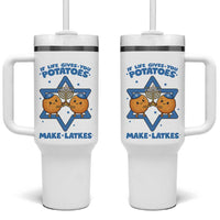 Funny Hanukkah Gift Tumbler With Handle If Life Gives You Potatoes Make Latkes - Wonder Print Shop