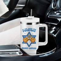 Funny Hanukkah Gift Tumbler With Handle If Life Gives You Potatoes Make Latkes - Wonder Print Shop