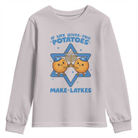 Funny Hanukkah Gift Youth Sweatshirt If Life Gives You Potatoes Make Latkes - Wonder Print Shop