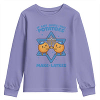 Funny Hanukkah Gift Youth Sweatshirt If Life Gives You Potatoes Make Latkes - Wonder Print Shop