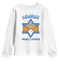 Funny Hanukkah Gift Youth Sweatshirt If Life Gives You Potatoes Make Latkes - Wonder Print Shop