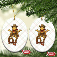 Funny Frog Cowboy Six Seven Meme Ceramic Ornament 67 Doot Doot Western Animal Trend Gift - Wonder Print Shop