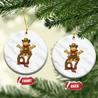 Funny Frog Cowboy Six Seven Meme Ceramic Ornament 67 Doot Doot Western Animal Trend Gift - Wonder Print Shop
