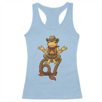 Funny Frog Cowboy Six Seven Meme Racerback Tank Top 67 Doot Doot Western Animal Trend Gift - Wonder Print Shop