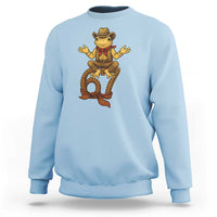 Funny Frog Cowboy Six Seven Meme Sweatshirt 67 Doot Doot Western Animal Trend Gift - Wonder Print Shop