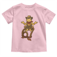 Funny Frog Cowboy Six Seven Meme Toddler T Shirt 67 Doot Doot Western Animal Trend Gift - Wonder Print Shop