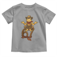 Funny Frog Cowboy Six Seven Meme Toddler T Shirt 67 Doot Doot Western Animal Trend Gift - Wonder Print Shop