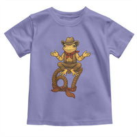 Funny Frog Cowboy Six Seven Meme Toddler T Shirt 67 Doot Doot Western Animal Trend Gift - Wonder Print Shop