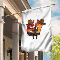 Six Seven Meme Cowboy Garden Flag Funny Western 67 Trend Gift - Wonder Print Shop