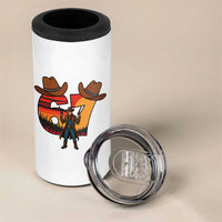 Six Seven Meme Cowboy 4 in 1 Can Cooler Tumbler Funny Western 67 Trend Gift - Wonder Print Shop