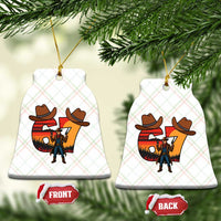 Six Seven Meme Cowboy Ceramic Ornament Funny Western 67 Trend Gift - Wonder Print Shop