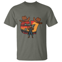 Six Seven Meme Cowboy T Shirt Funny Western 67 Trend Gift - Wonder Print Shop
