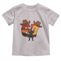 Six Seven Meme Cowboy Toddler T Shirt Funny Western 67 Trend Gift - Wonder Print Shop