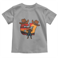 Six Seven Meme Cowboy Toddler T Shirt Funny Western 67 Trend Gift - Wonder Print Shop