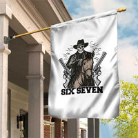 Six Seven Meme Skeleton Cowboy Garden Flag Funny Western Gift - Wonder Print Shop
