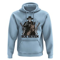 Six Seven Meme Skeleton Cowboy Hoodie Funny Western Gift - Wonder Print Shop