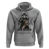 Six Seven Meme Skeleton Cowboy Hoodie Funny Western Gift - Wonder Print Shop