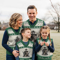Six Seven Meme Skeleton Cowboy V-Neck Knit Sweater Vest Funny Western Gift - Wonder Print Shop