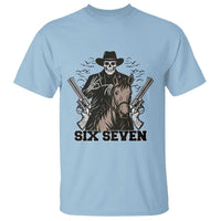 Six Seven Meme Skeleton Cowboy T Shirt Funny Western Gift - Wonder Print Shop