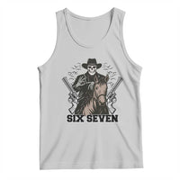 Six Seven Meme Skeleton Cowboy Tank Top Funny Western Gift - Wonder Print Shop