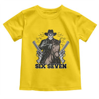 Six Seven Meme Skeleton Cowboy Toddler T Shirt Funny Western Gift - Wonder Print Shop
