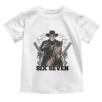 Six Seven Meme Skeleton Cowboy Toddler T Shirt Funny Western Gift - Wonder Print Shop