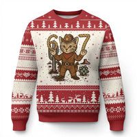 Funny Cowcat Six Seven Meme Ugly Christmas Sweater Gen Alpha 67 Trend Gift - Wonder Print Shop