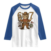 Funny Cowcat Six Seven Meme Raglan Shirt Gen Alpha 67 Trend Gift - Wonder Print Shop
