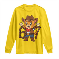 Funny Six Seven Meme Cowcat Long Sleeve Shirt Gen Alpha Slang Gift - Wonder Print Shop