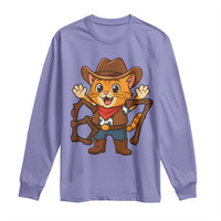 Funny Six Seven Meme Cowcat Long Sleeve Shirt Gen Alpha Slang Gift - Wonder Print Shop