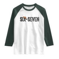 Six Seven Meme Gen Alpha Cowboy Hat Raglan Shirt Funny Western Gift - Wonder Print Shop