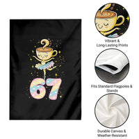 Funny Ballerina Cappuccina Ballet Six Seven Garden Flag Brainrot Meme Pastel Gift - Wonder Print Shop
