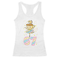 Funny Ballerina Cappuccina Ballet Six Seven Racerback Tank Top Brainrot Meme Pastel Gift - Wonder Print Shop