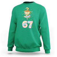 Funny Ballerina Cappuccina Ballet Six Seven Sweatshirt Brainrot Meme Pastel Gift - Wonder Print Shop