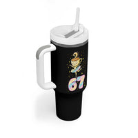 Funny Ballerina Cappuccina Ballet Six Seven Tumbler With Handle Brainrot Meme Pastel Gift - Wonder Print Shop