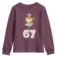Funny Ballerina Cappuccina Ballet Six Seven Youth Sweatshirt Brainrot Meme Pastel Gift - Wonder Print Shop