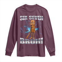 Tung Tung Sahur Six Seven Meme Long Sleeve Shirt Funny 67 Gen Alpha Gift - Wonder Print Shop