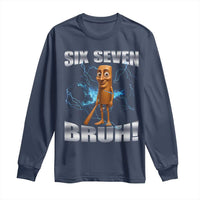 Tung Tung Sahur Six Seven Meme Long Sleeve Shirt Funny 67 Gen Alpha Gift - Wonder Print Shop