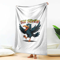 Funny Raven Six Seven Meme Trending Gift Throw Blanket - Wonder Print Shop