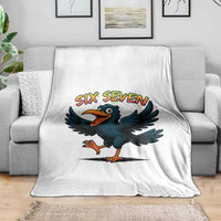 Funny Raven Six Seven Meme Trending Gift Throw Blanket - Wonder Print Shop