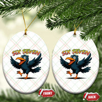 Funny Raven Six Seven Meme Trending Gift Ceramic Ornament - Wonder Print Shop