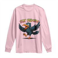 Funny Raven Six Seven Meme Trending Gift Long Sleeve Shirt - Wonder Print Shop