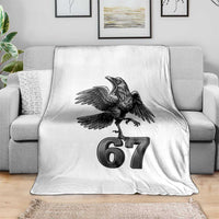 Funny Raven Brainrot Six Seven Meme Gift Throw Blanket - Wonder Print Shop